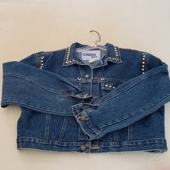Encore Custom denim studded jacket  Medium - Picture 14 of 15
